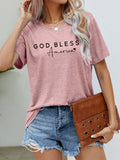 GOD BLESS AMERICA T-shirt graphique à manches courtes