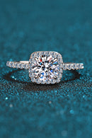 Bague Moissanite carrée