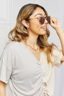 Gafas de sol redondas con montura de policarbonato y montura completa