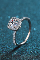 Bague Moissanite carrée