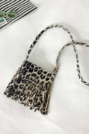 Sac à bandoulière en cuir PU avec franges