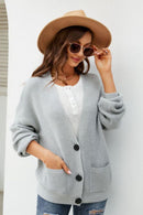 Cardigan à épaules tombantes en tricot gaufré