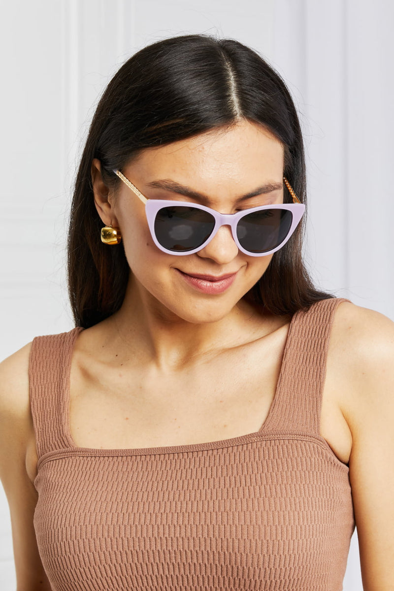Gafas de sol con montura de acetato estilo ojo de gato