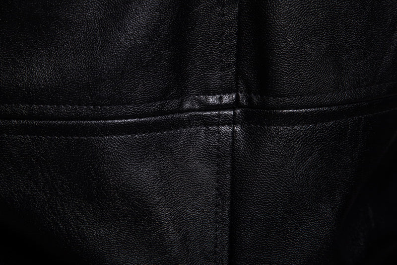 Men's High Quality Windbreaker Faux Leather Overcoat