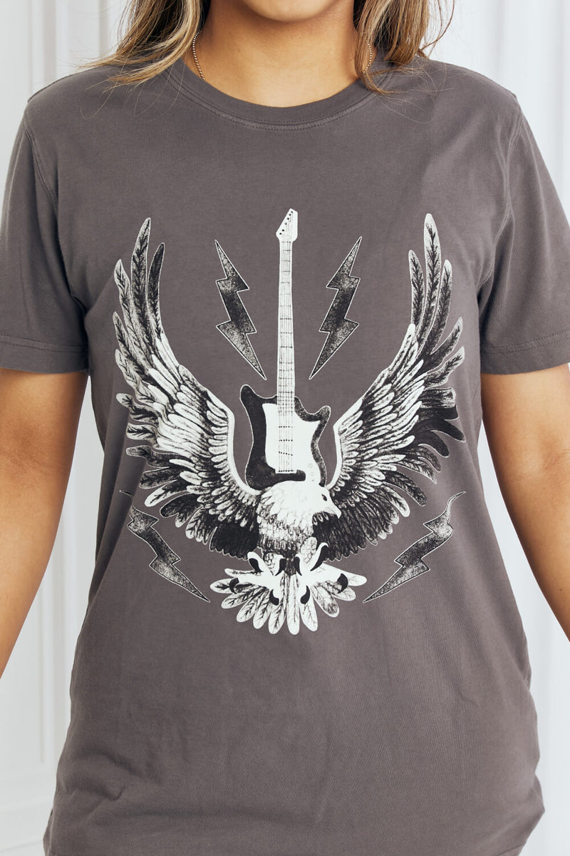 Camiseta con estampado de águila de tamaño completo de mineB