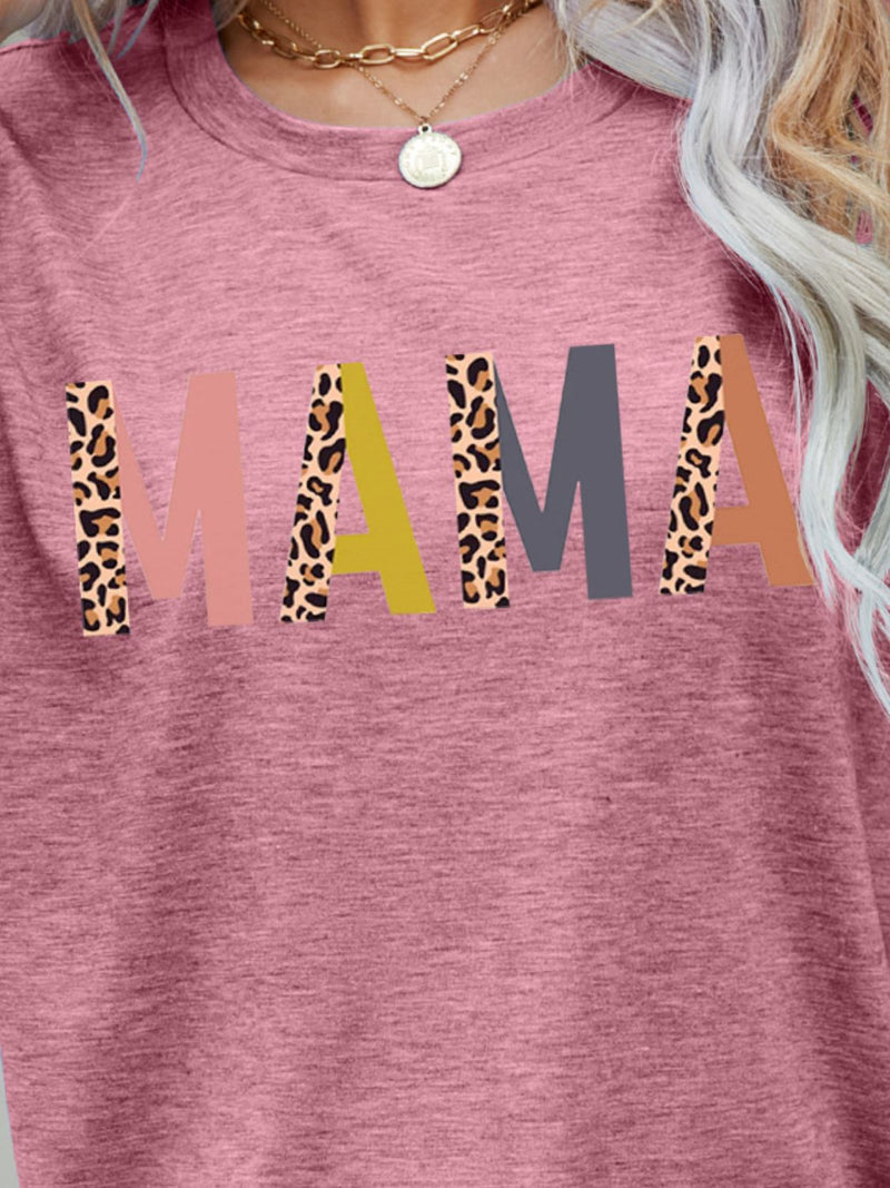 T-shirt à manches courtes graphique MAMA Leopard