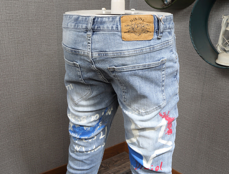 Men's American Street Style Slim Fit Jeans