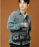 WEIXER Maletín de cuero PU para hombre de 10 pulgadas