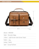 WEIXER Maletín de cuero PU para hombre de 10 pulgadas