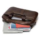 WEIXER Maletín de negocios de cuero genuino para hombres