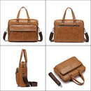 Maletín de negocios de cuero PU para hombre WEIXIER