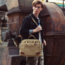 Maletín grande de lona impermeable para hombre