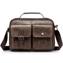 WEIXER Maletín de cuero PU para hombre de 10 pulgadas