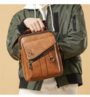 WEIXER Bolso bandolera de piel sintética para hombre
