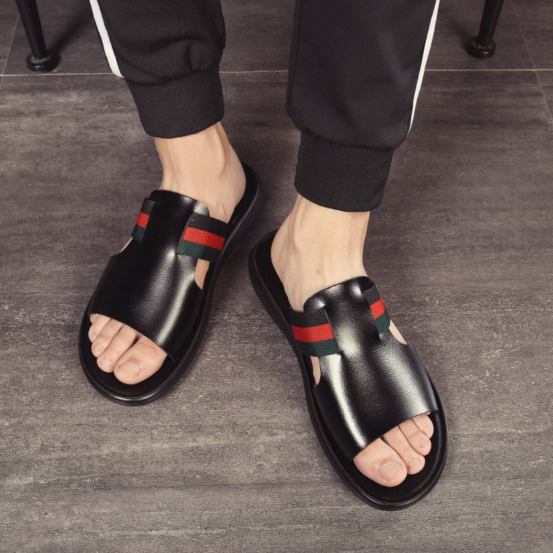 Men's Genuine Leather Outdoor Beach Sandals