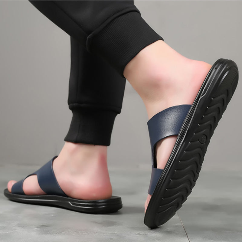 Sandales respirantes en cuir d'été pour hommes