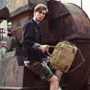 Maletín grande de lona impermeable para hombre