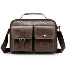 WEIXER Maletín de cuero PU para hombre de 10 pulgadas