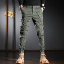 Pantalon cargo patchwork épissé de style designer pour hommes