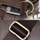 WEIXER Maletín de negocios de cuero genuino para hombres