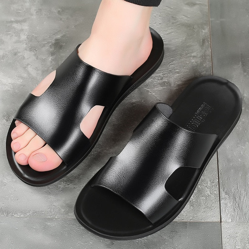 Men's Summer Leather Breathable Sandals