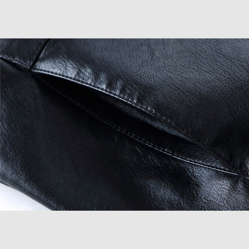 CARANFIER Men's Fashion Faux Leather Jackets
