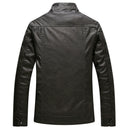 Men's Winter Thick Wool Interior PU Leather Jacket