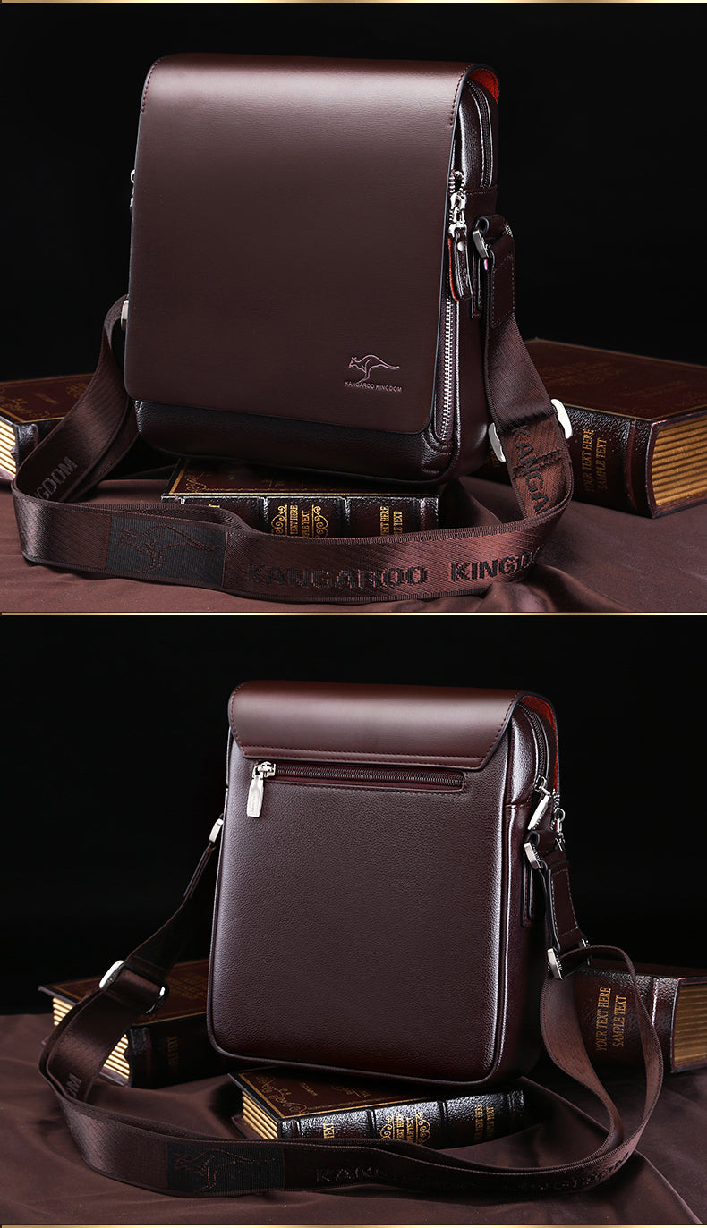 KANGAROO Men's Luxury Leather Classic Bag