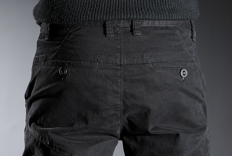 Pantalon cargo patchwork épissé de style designer pour hommes