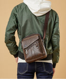 WEIXER Bolso bandolera de piel sintética para hombre