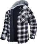 VAC Men's Cotton Flannel Hooded Shirt Jacket