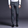 LARA Men's Slim Fit Plaid Formal Suit Pants