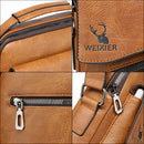 WEIXER Bolso bandolera de piel sintética para hombre