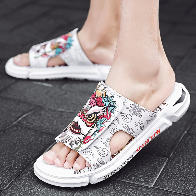 Men's Non-slip Embroidery Leisure Sandals