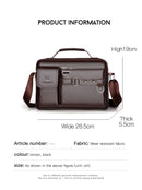 WEIXIER Men's Shoulder/Hand PU Leather Briefcase Bag