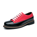 Oxfords de piel auténtica con cordones y plataforma baja para hombre