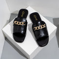 CFX Women's Chain Detail Tassel Slipper Sandals