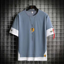 T-shirt Hip Hop Streetwear à col rond pour hommes 