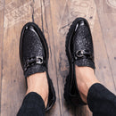 Mocassins à enfiler en faux cuir pour hommes 