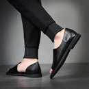 Sandalias antideslizantes transpirables de cuero suave para hombres