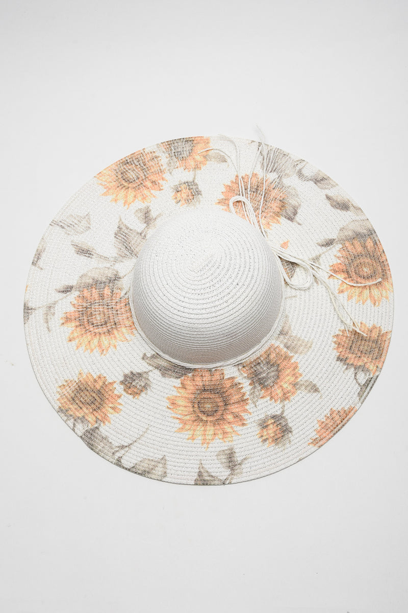 Sombrero para el sol con detalle de lazo de girasol de Justin Taylor