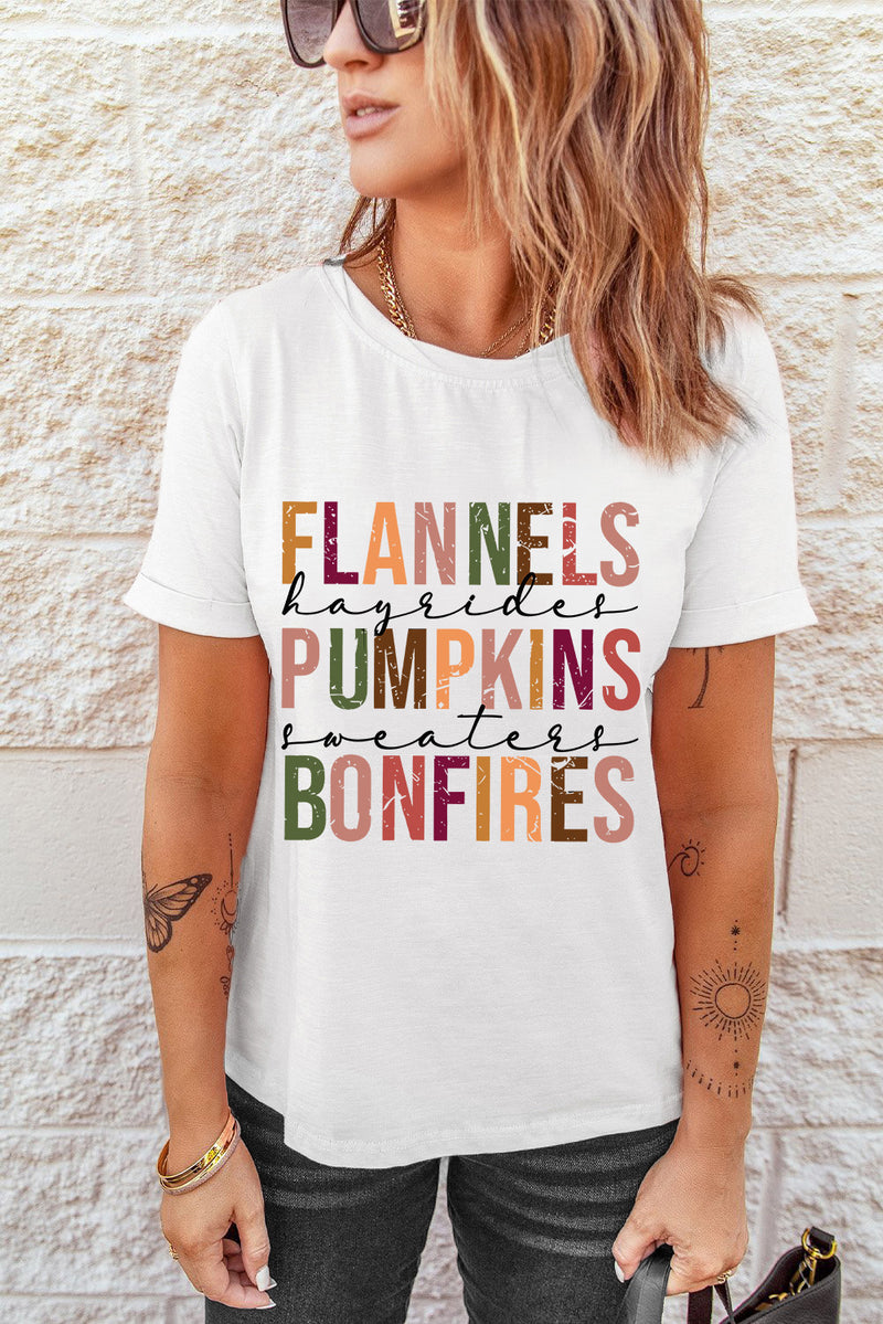 FLANELLES CITROUILLES BONFIRES Tee-shirt graphique