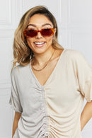 Lunettes de soleil ovales à monture complète