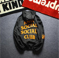 Anti Social Casual Printed Windbreaker Coat - AM APPAREL