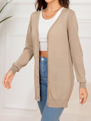 Cardigan long boutonné et fendu