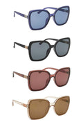 Chic Side Metal Accent Sunglasses - AM APPAREL