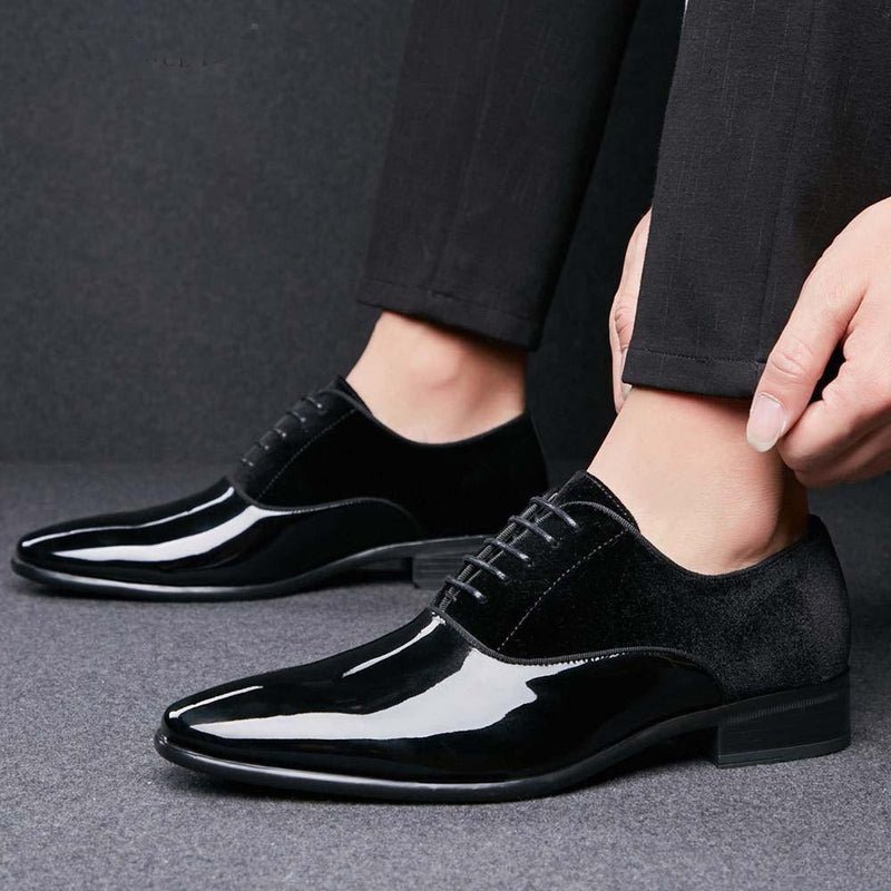 Classic Men's Formal Wedding Leather Shoes - AM APPAREL