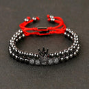 CQ Men's Luxury Copper Beads Crown Bracelet - AM APPAREL