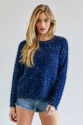 Cute Multi Color Polak Dot Sweater - AM APPAREL