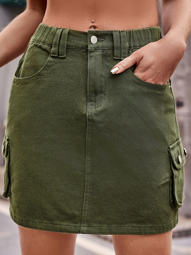 Minifalda vaquera con bolsillos